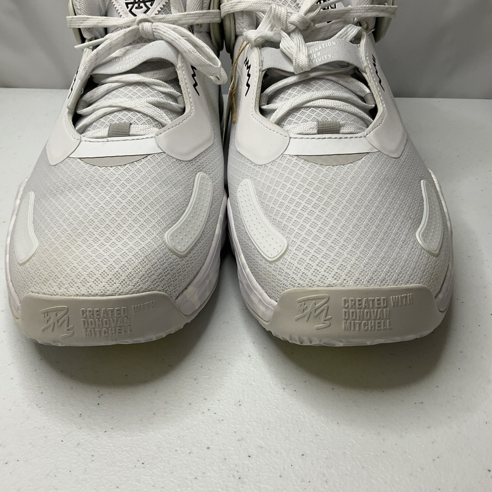 Adidas D.O.N Issue 3‎ Basketball Shoes Sneakers H67720 White Black Men Sz 18 - Picture 4 of 10